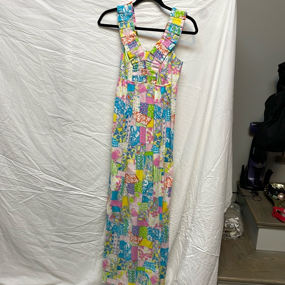 Lilly Pulitzer ruffled maxi dress